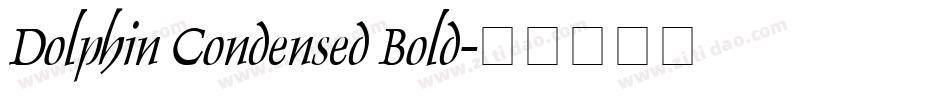Dolphin Condensed Bold字体转换